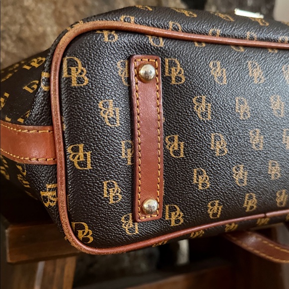 Dooney & Bourke Classic Dark Brown Monogram Tote - Picture 10 of 15